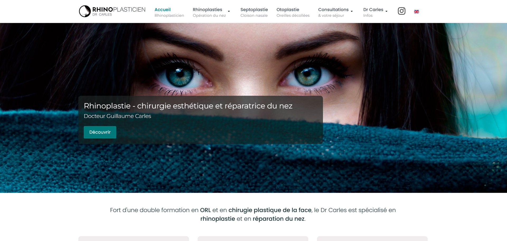 Site internet de chirurgie esthétique du nez - Rhinoplastie